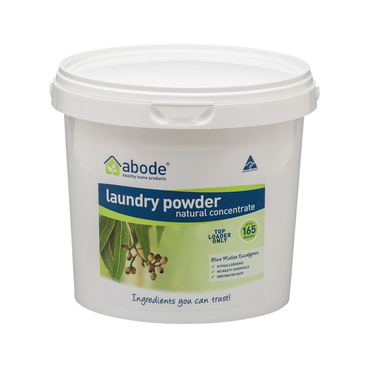 Abode Laundry Powder (Front & Top Loader) Blue Mallee Eucalyptus 4kg